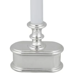 Northlight LED Lighted Window Candle With Base - 9.25" - White And Silver 16 Northlight LED Lighted Window Candle With Base - 9.25" - White And Silver -Northlight 2306357947141276896