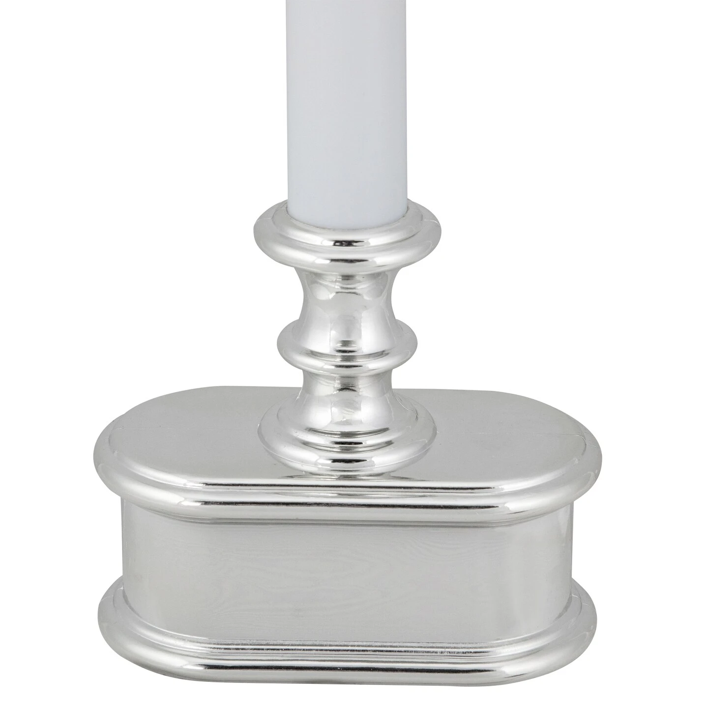 Northlight LED Lighted Window Candle With Base - 9.25" - White And Silver 9 Northlight LED Lighted Window Candle With Base - 9.25" - White And Silver - Image 7