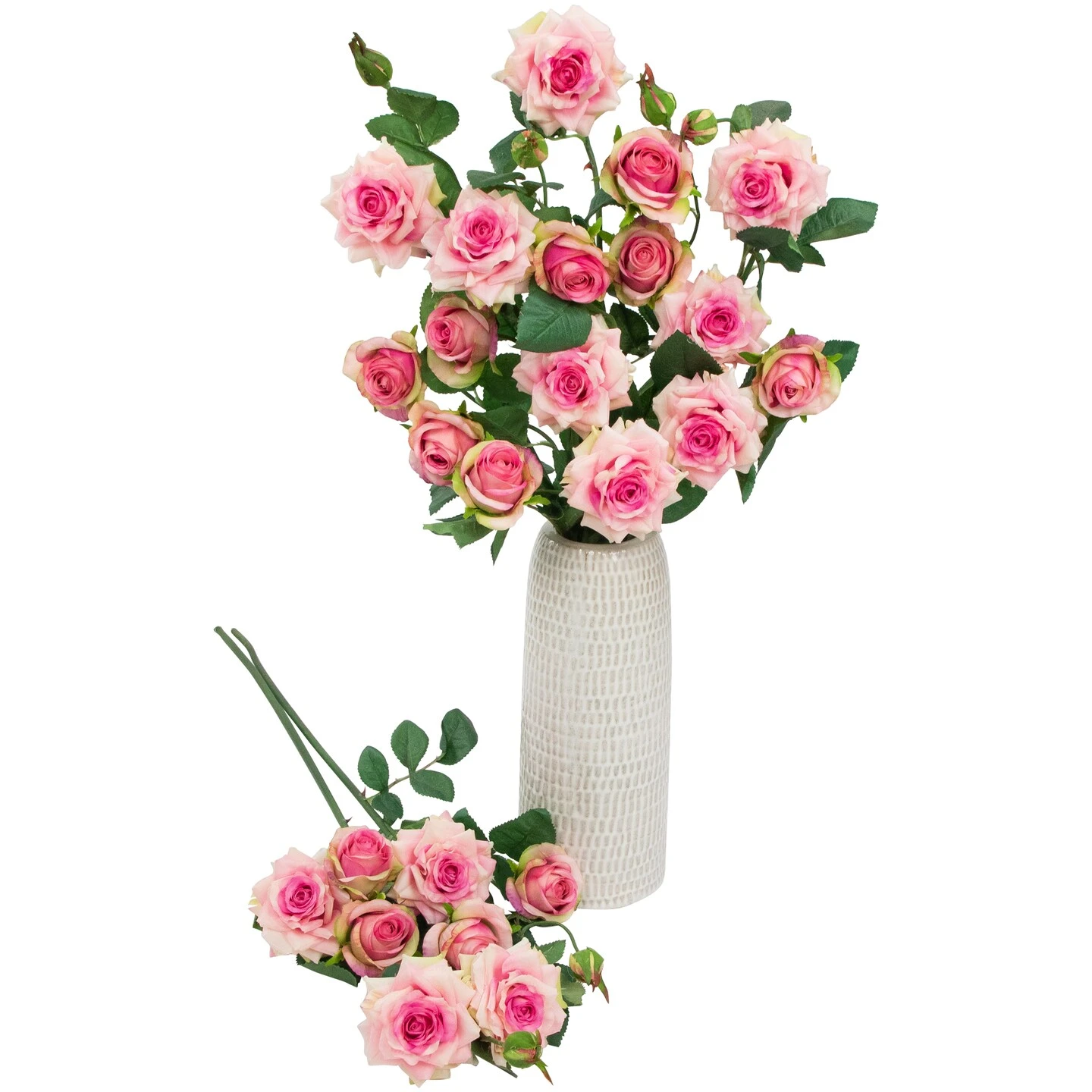 Northlight Real Touch™ Coral Pink Artificial Rose Floral Sprays, Set Of 6 - 35" 8 Northlight Real Touch™ Coral Pink Artificial Rose Floral Sprays, Set Of 6 - 35" - Image 6