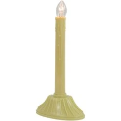Northlight Single Light Window Candle On Oval Base - 9.5" - Cream Ivory -Northlight 2306367283424806112