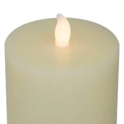Northlight LED Flickering Flameless Pillar Candles - 8.75" - Cream - Set Of 3 Ivory -Northlight 2306367283494208736