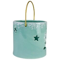 Northlight Pine Tree And Star Cutout Tea Light Christmas Candle Holder - 4.25" - Green -Northlight 2306367283666175200
