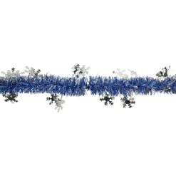 Northlight Commercial Christmas Tinsel Snowflake Garland - 50' X 2" - Royal Blue And Silver - Unlit 11 Northlight Commercial Christmas Tinsel Snowflake Garland - 50' X 2" - Royal Blue And Silver - Unlit -Northlight 2306367283879888096