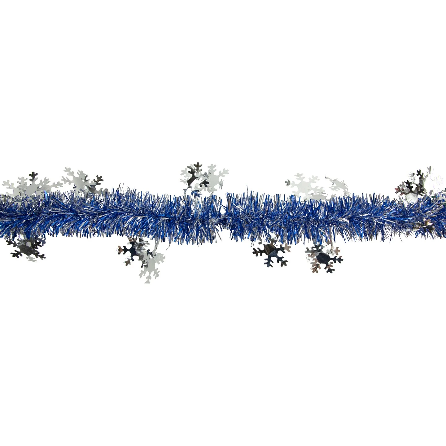 Northlight Commercial Christmas Tinsel Snowflake Garland - 50' X 2" - Royal Blue And Silver - Unlit 6 Northlight Commercial Christmas Tinsel Snowflake Garland - 50' X 2" - Royal Blue And Silver - Unlit - Image 4