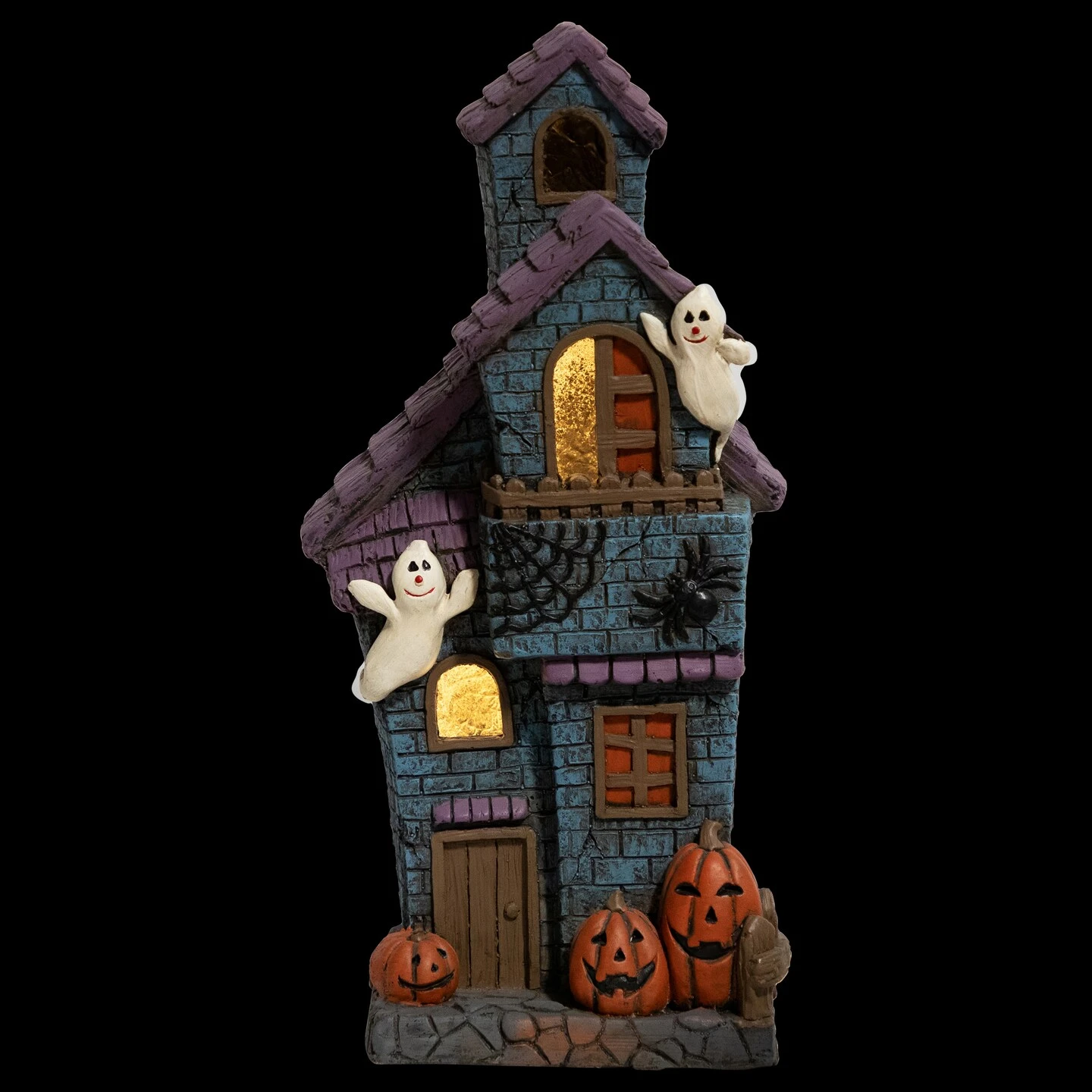 Northlight LED Lighted Haunted House With Ghosts Halloween Decoration - 22.75" Blue 6 Northlight LED Lighted Haunted House With Ghosts Halloween Decoration - 22.75" Blue - Image 4