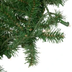 Northlight Pre-Lit Winona Fir Artificial Christmas Garland - 9' X 12" - Warm White LED Lights Green -Northlight 2306367284219823328