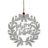 Northlight 8" White "Merry Christmas" Wreath Cutout Hanging Ornament -Northlight 2306377986077133152