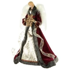 Northlight 18" Lighted Red And Gold Angel In A Dress Christmas Tree Topper - Warm White Lights 12 Northlight 18" Lighted Red And Gold Angel In A Dress Christmas Tree Topper - Warm White Lights -Northlight 2306386829432997088