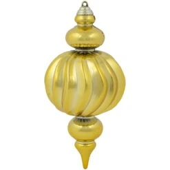 Northlight Commercial Size Shatterproof 2-Finish Finial Christmas Ornaments - Gold -10" - 4ct 16 Northlight Commercial Size Shatterproof 2-Finish Finial Christmas Ornaments - Gold -10" - 4ct -Northlight 2306386829680461024