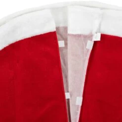 Northlight 48" Red And White Velveteen Santa Claus Belt Buckle Christmas Tree Skirt -Northlight 2306386829842990304