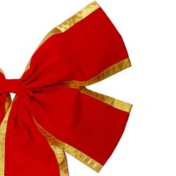 Northlight Velveteen 4-Loop Christmas Bow Decoration - 24" X 38" - Red And Gold 10 Northlight Velveteen 4-Loop Christmas Bow Decoration - 24" X 38" - Red And Gold -Northlight 2306386830613693664