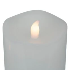 Northlight LED Flickering Flameless Wax Pillar Candles - 8" - White - Set Of 3 16 Northlight LED Flickering Flameless Wax Pillar Candles - 8" - White - Set Of 3 -Northlight 2306386830678901984