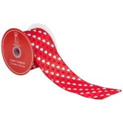 Northlight Diagonal Hearts Valentine's Day Wired Craft Ribbon - 2.5" X 10 Yards - Red And White 16 Northlight Diagonal Hearts Valentine's Day Wired Craft Ribbon - 2.5" X 10 Yards - Red And White -Northlight 238238101045424