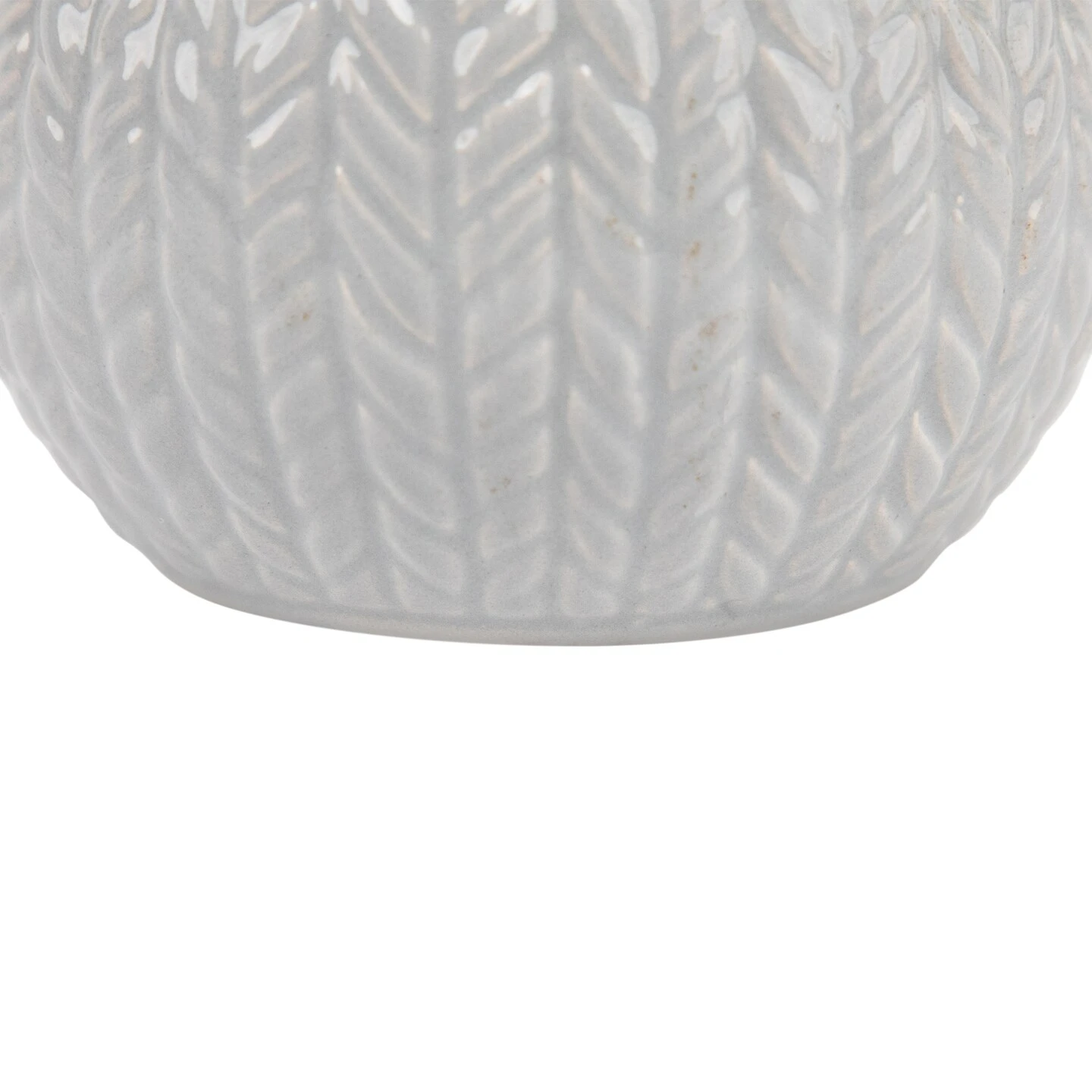 Northlight Ceramic Cable Knit Christmas Candle Holder - 3.75" - Gray 9 Northlight Ceramic Cable Knit Christmas Candle Holder - 3.75" - Gray - Image 7