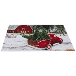 Northlight Vintage Pickup Truck Christmas Outdoor Doormat - 17.75" X 29.5" Multi 14 Northlight Vintage Pickup Truck Christmas Outdoor Doormat - 17.75" X 29.5" Multi -Northlight 244406207861168