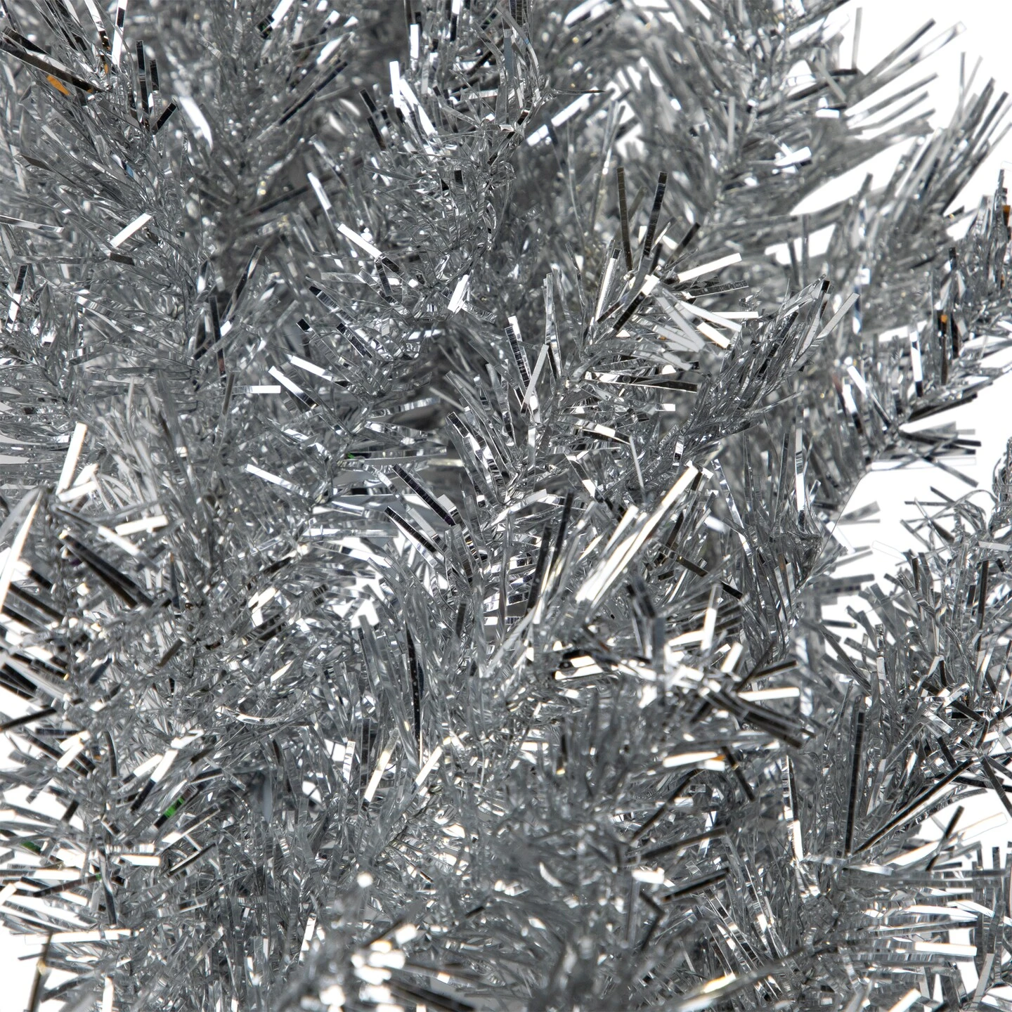 Northlight 36" Silver Tinsel Artificial Christmas Wreath, Unlit 7 Northlight 36" Silver Tinsel Artificial Christmas Wreath, Unlit - Image 5