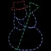 Northlight 28" Lighted Standing Snowman Silhouette Outdoor Christmas Decoration White