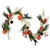 Northlight Mixed Berry, Leaves And Pomegranate Fall Harvest Garland - 6' X 10" - Green And Orange Red -Northlight 253662788697056