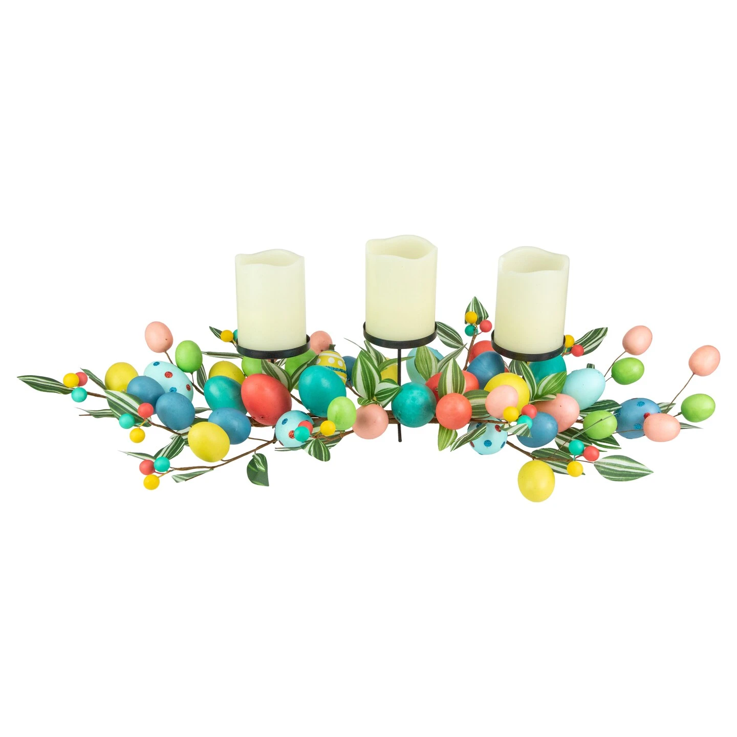 Northlight 32" Colorful Easter Egg Pillar Candle Holder Centerpiece Multi 6 Northlight 32" Colorful Easter Egg Pillar Candle Holder Centerpiece Multi - Image 4