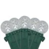 Northlight LED G12 Berry Christmas Lights - Pure White - 16' Green Wire - 50ct -Northlight 26229503769616