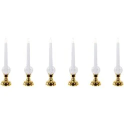 Northlight Single Light Window Candles With Remote And Timer - 10" - White - Set Of 6 -Northlight 264570129567584