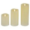 Northlight LED Flickering Flameless Wax Pillar Candles - 8" - Cream - Set Of 3 Ivory 2 Northlight LED Flickering Flameless Wax Pillar Candles - 8" - Cream - Set Of 3 Ivory -Northlight 264571112038624