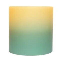 Northlight 6" Sage Green Battery Operated Flameless LED 3-Wick Flickering Wax Pillar Candle -Northlight 267848913350608