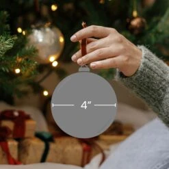 Northlight Glitter Mirrored Snowflakes Christmas Glass Ball Ornaments - 4" - Slate Blue - Set Of 2 -Northlight 268895762833616 3