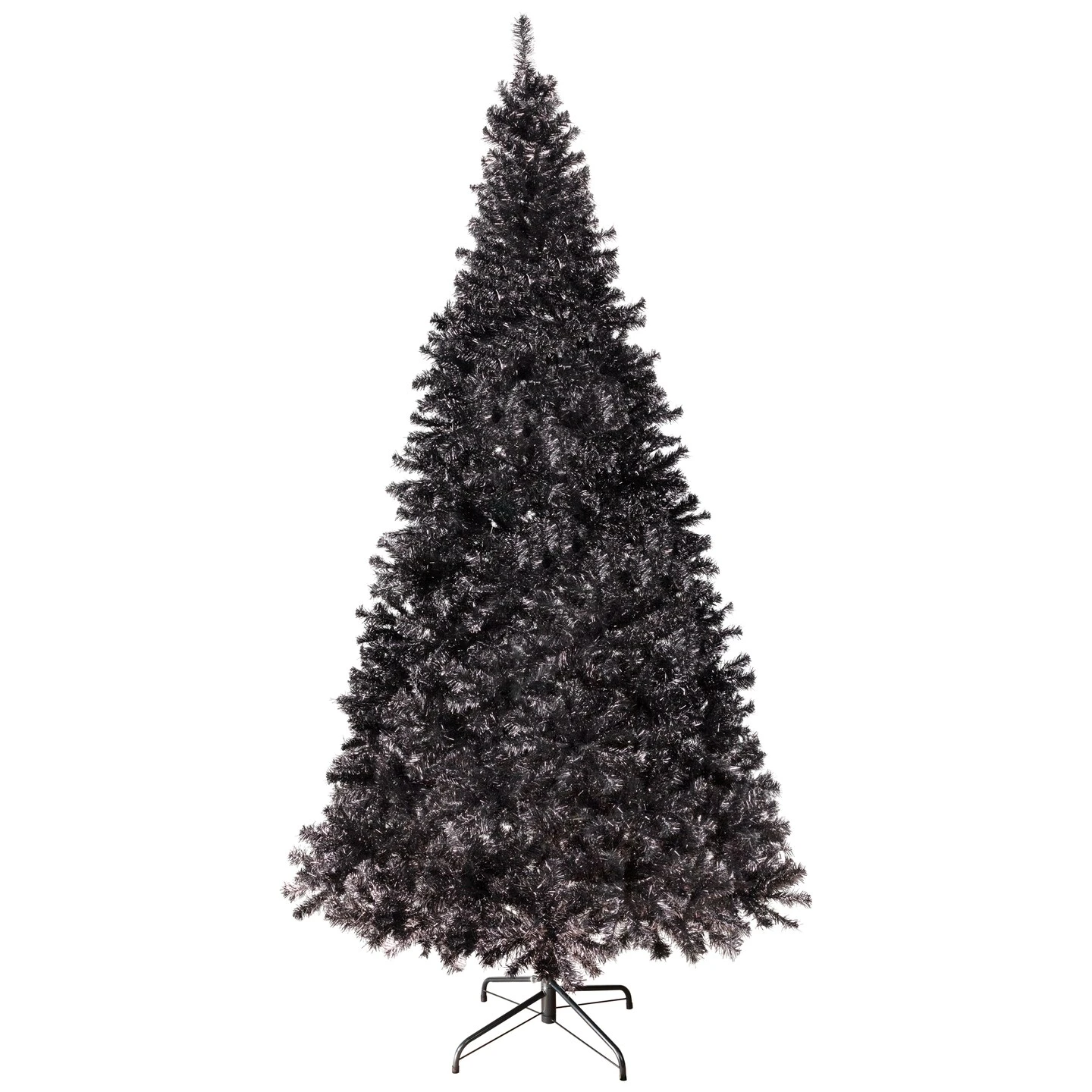 Northlight Artificial Tinsel Halloween Tree - 9' - Black - Unlit 5 Northlight Artificial Tinsel Halloween Tree - 9' - Black - Unlit - Image 3