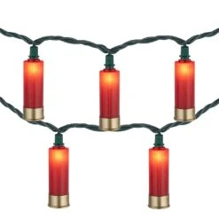 Northlight Shotgun Shells Patio Light Set - Red And Gold - 6' Green Wire - 10ct 11 Northlight Shotgun Shells Patio Light Set - Red And Gold - 6' Green Wire - 10ct -Northlight 269573686108896