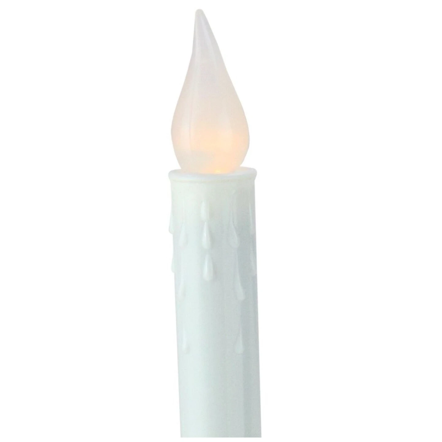 Northlight LED C5 Flickering Christmas Candle Lamp With Handle Base - 8.75" White 6 Northlight LED C5 Flickering Christmas Candle Lamp With Handle Base - 8.75" White - Image 4