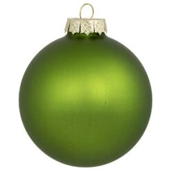 Northlight 2-Finish Glass Christmas Ball Ornaments - 3.25" (80mm) - Kiwi Green - 6ct 14 Northlight 2-Finish Glass Christmas Ball Ornaments - 3.25" (80mm) - Kiwi Green - 6ct -Northlight 269574463115232