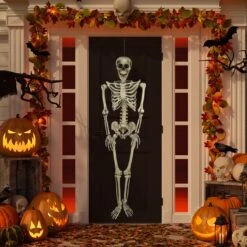 Northlight Life Size Skeleton Halloween Hanging Decoration - 5' Ivory -Northlight 269574623312864 2