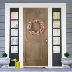 Northlight 3-Piece Speckled Easter Egg Tree, Ball And Wreath Set Pink -Northlight 269575648820192