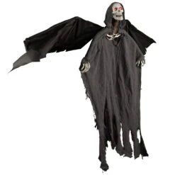 Northlight LED Lighted Animated Winged Grim Reaper Halloween Decoration - 50" Black -Northlight 270833693793200