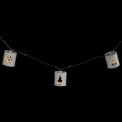 Northlight LED Mini Metal Lanterns Christmas Light Set - 6.25' Clear Wire - 10ct White 14 Northlight LED Mini Metal Lanterns Christmas Light Set - 6.25' Clear Wire - 10ct White -Northlight 278314209469584