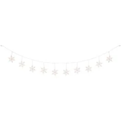 Northlight Twinkling Icicle Snowflake Christmas Lights - Clear - 8.6' White Wire - 100ct -Northlight 283328875941200