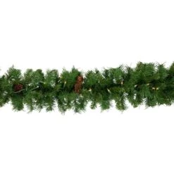 Northlight Pre-Lit Dakota Red Pine Artificial Christmas Garland - 9' X 12" - Clear AlwaysLit Lights Green 12 Northlight Pre-Lit Dakota Red Pine Artificial Christmas Garland - 9' X 12" - Clear AlwaysLit Lights Green -Northlight 283651023854816