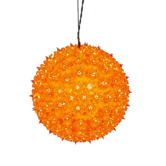 Northlight 10" Orange Lighted Twinkling Starlight Sphere Christmas Decoration 5 Northlight 10" Orange Lighted Twinkling Starlight Sphere Christmas Decoration - Image 3