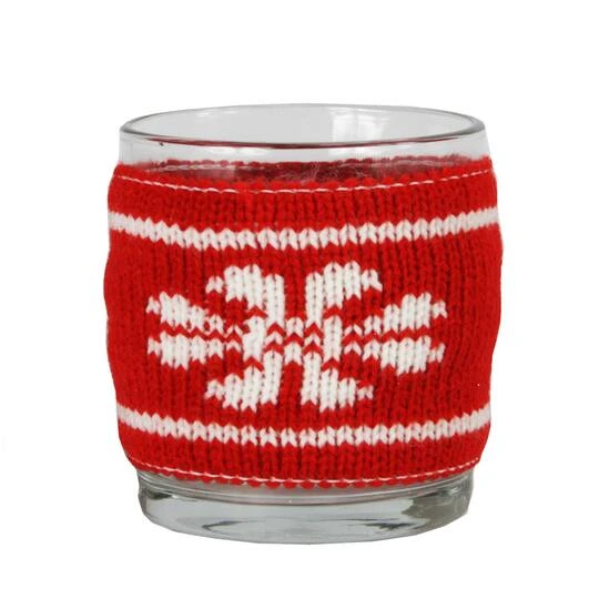 Northlight 3.25" Knitted Snowflake Design Votive Christmas Candle Holder 4 Northlight 3.25" Knitted Snowflake Design Votive Christmas Candle Holder - Image 2