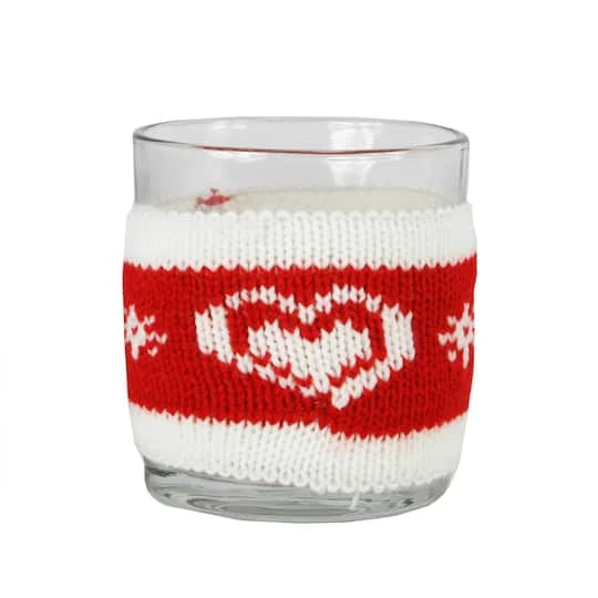 Northlight 3.25" Knitted Heart Design Votive Christmas Candle Holder 3 Northlight 3.25" Knitted Heart Design Votive Christmas Candle Holder