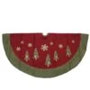 Northlight 48" Red & Green Tree Skirt With Blanket Stitching Trim 2 Northlight 48" Red & Green Tree Skirt With Blanket Stitching Trim -Northlight 28529 31452361