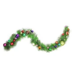 Northlight 6ft. Unlit Multicolor Ornaments Long Needle Pine Artificial Garland