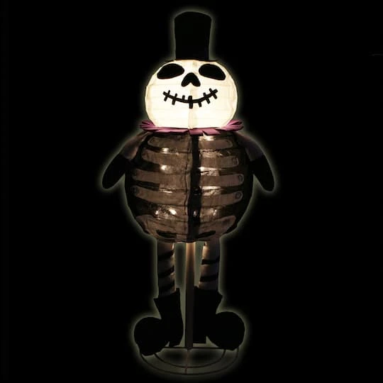 Northlight 39" LED Lighted Spooky Standing Skeleton Ghost Halloween Decoration 5 Northlight 39" LED Lighted Spooky Standing Skeleton Ghost Halloween Decoration - Image 3