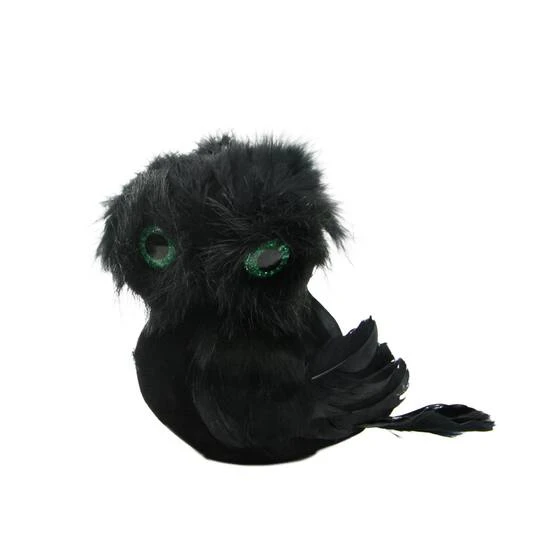 Northlight 5.75" Spooktacular Black Faux Fur And Feathered Owl Halloween Decoration 3 Northlight 5.75" Spooktacular Black Faux Fur And Feathered Owl Halloween Decoration