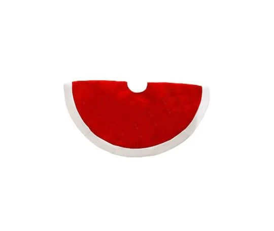 Northlight 18" Red & White Velveteen Mini Tree Skirt 3 Northlight 18" Red & White Velveteen Mini Tree Skirt