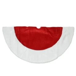 Northlight 48" Red & White Velveteen Tree Skirt -Northlight 28529 31465483