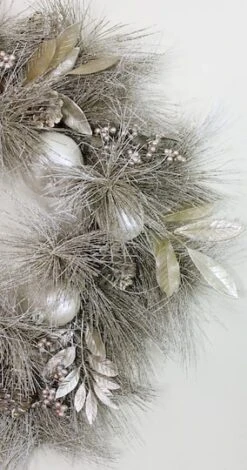 Northlight 24" Champagne Gold Apples & Pine Cones Wreath, Unlit 10 Northlight 24" Champagne Gold Apples & Pine Cones Wreath, Unlit -Northlight 28529 31738027 3