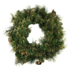 Northlight 24" Mixed Pine With Glittered Pinecones Artificial Wreath