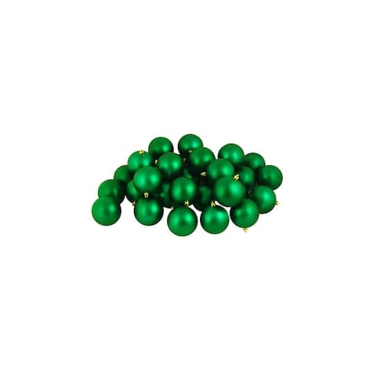 Northlight 60ct Matte Christmas Green Shatterproof Ball Ornaments 4 Northlight 60ct Matte Christmas Green Shatterproof Ball Ornaments - Image 2